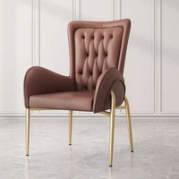 Chaise de salle à manger de luxe léger avec design de maquillage Nail Art Chaise canapé haut de gamme pour la maison, l'hôtel, le restaurant et le bar à la maison