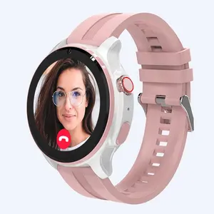 4G Android Pink Schwarz Weiß Touchscreen-Uhren Multi nationale Sprache IP67 Wasserdichter Kreis Kinder GPS Smart Watch für Kinder