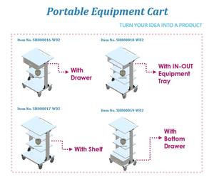 Chariot d'hôpital médical de conception moderne pour des hôtels atelier et hôpitaux matériel en métal taille réglable ISO certifié - Product Image 5