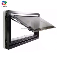 Fenêtre latérale de caravane/camping-car LXRV en alliage d'aluminium à double vitrage, fenêtre à pousser à angle droit avec installation par serrage pour remorque