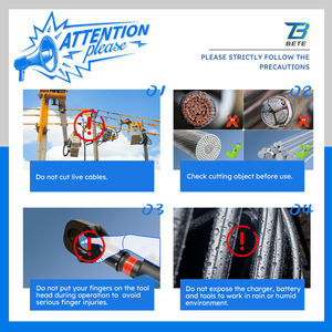 Cortador de cables hidráulico eléctrico portátil, herramientas de corte alimentadas por batería, 6T, - Product Image 6