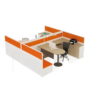 Preço barato Workstation Office Furniture Office Cubicle Partição Staff Workstation Para 4 Pessoa Escritório De Mesa De Madeira