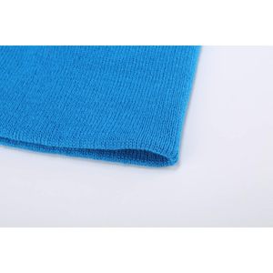 FOXA Gorro de invierno para mujer, gorro de punto cálido y elástico para clima frío, uso diario, azul - Product Image 6