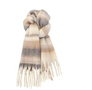 Bufanda de estudiante gruesa y cálida bloqueada de color avanzado para mujeres en invierno - Product Image 1