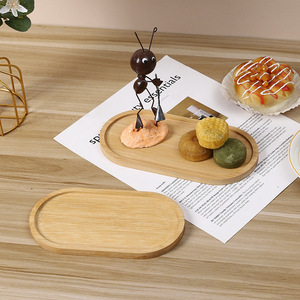 Mystic Arts Bamboo Oval <b>Tray</b> 5009K Japanese Style Serving Platter For Tea Coffee Snacks - Product Image 2