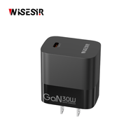 Chargeur mural WISESIR 30W GaN PD3.0 avec protection OTP, certifié CE, efficacité de 92% - Fabricant OEM/ODM