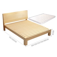 Ensembles de Meubles de Chambre Sans Matelas Lit Cadre Populaire en Bois Capitonnage King Queen Twin 1.8m Double Lits Modernes en Bois