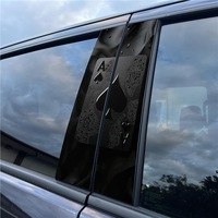 Autocollant de protection noir brillant pour montant B de voiture, décalcomanie anti-rayures pour colonne B de porte et fenêtre, accessoires de modification extérieure automobile