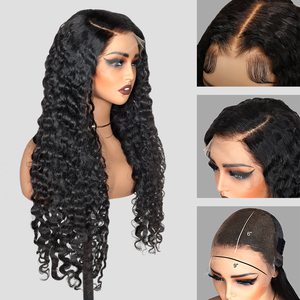 Vente en gros pré-<span class=keywords><strong>coupe</strong></span> 9x6 dentelle birman bouclés sans colle perruque avec rideau frange perruque de <span class=keywords><strong>cheveux</strong></span> humains pour les femmes noires - Product Image 3
