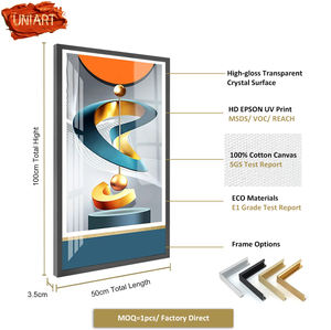 Art mural suspendu en aluminium cristal 3D Art <span class=keywords><strong>d</strong></span>éco brillant, directement <span class=keywords><strong>de</strong></span> l'usine, <span class=keywords><strong>entrée</strong></span>, <span class=keywords><strong>couloir</strong></span>, minimaliste, géométrique, impression en cristal <span class=keywords><strong>de</strong></span> verre - Product Image 3