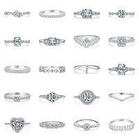 Bagues empilables en argent sterling 925, couronne de princesse, zircone cubique, alliance de mariage, bijoux de luxe en gros pour les détaillants