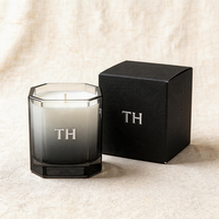 Pot à bougie en verre carré noir mat nordique de luxe 10oz 12oz 14oz pour la vente en gros, l'étiquetage privé et les coffrets cadeaux