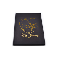 Journal de grossesse personnalisable de haute qualité, écologique, avec couverture rigide, reliure parfaite, pelliculage et impression de logo