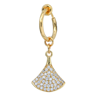 Nouveauté 2025 Bijoux de corps tendance : Boucles d'oreilles clipsables et Piercings de nombril en zircon sans perçage pour femme, pour les soirées
