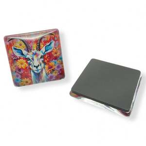 Aimants de réfrigérateur en verre personnalisés pour souvenirs, formes variées (carré, cœur, rond, dôme) - Product Image 3