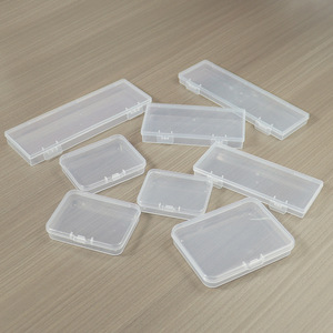 Transparent Plastic <b>Storage</b> <b>Box</b> Rectangle Covered Desktop Organizer For Electronics Jewelry Fishing Gear Parts 5Pcs Set - Product Image 4