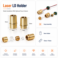ZhonNa Laser LD Holder Brass Diode Mount 9mm Focusing Lens Housing Cross Line Optical Instrument Accessory for Precision Tooling