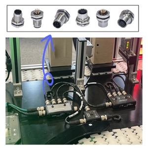 מחבר כבלים עגול, צמת חיווט, דרגת הגנה IP67, מחברי חשמל מסגסוגת נחושת ליישומי מצלמות תעשייתיות - Product Image 3