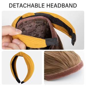 Anxin <span class=keywords><strong>Perruque</strong></span> longue bouclée pour femmes avec dentelle transparente <span class=keywords><strong>Perruque</strong></span> <span class=keywords><strong>synthétique</strong></span> Euro American Big Waves Half Head - Product Image 4