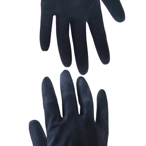 <span class=keywords><strong>Gants</strong></span> en <span class=keywords><strong>caoutchouc</strong></span> <span class=keywords><strong>butyle</strong></span> noir rugueux TRONPOWER certifiés CE EN388 2111X EN374 TYPE ABCIKL 0,4 mm/15 mil 14 pouces/350 mm roulés - Product Image 3