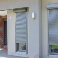 Persiana enrollable retráctil eléctrica de aluminio a prueba de viento automática para seguridad interna para ventanas de apartamento de sala de estar