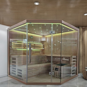 Meilleures ventes européennes Bain douche Sauna infrarouge Bois de cèdre rouge Vapeur sèche - Product Image 2