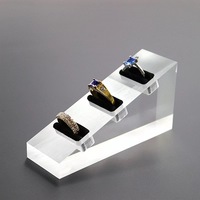 Anneau Transparent Organisateur Vitrine Bijoux Plateau De Rangement Boîtes À Bijoux pour Plusieurs Anneaux