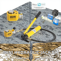 Kits de vérins hydrauliques miniatures ultra-minces 5 à 200 tonnes, cric de levage en acier réglable 10T, pompe manuelle et électrique, prix échantillon