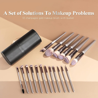 Ensemble de Pinceaux de Maquillage pour les Yeux de Haute Qualité, Faible QMC, Prix d'Usine, Vente en Gros, Poignée Conique Or Champagne, 10 Pièces, Luxe