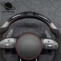 Volant en fibre de carbone style course avec LED en suède pour Mercedes-Benz AMG CLA C63 S63 G63 E63 C63 GLC GLE GLS GLK C63 C43 G63