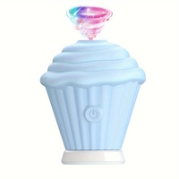 Vibrateur clitoridien en forme de cupcake pour femme, suceur de clitoris, design mini crème glacée, étanche, alimenté par USB