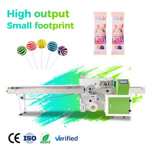 Ligne d'emballage automatique de gaufrettes et de biscuits à alimentation et empilage automatiques, système d'emballage de gaufrettes à grande vitesse, connecté à la ligne de gaufrettes - Product Image 1