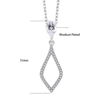 Collier pendentif cerf-volant en argent sterling 925 QX OEM avec pavé de zircone cubique, plaqué or rose 14K 18K et rhodium, taille personnalisée, gravure laser, bijoux