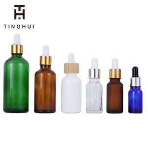 Botella de Vidrio Transparente, Ámbar, Negro Esmerilado y Verde de 1oz y 2oz con Gotero para Aceites Esenciales - Product Image 2