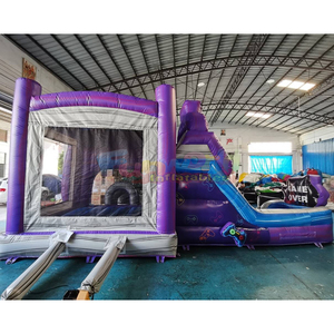 Castillo hinchable <b>inflatable</b> level up bounce house with <b>water</b> <b>slide</b> commercial kids bouncy castle combo - Product Image 6