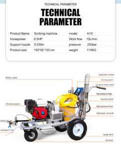 خط قياسي Striper 2 بندقية Cold Parking Lot Stripers خط معدات وسم الخط - Product Image 5
