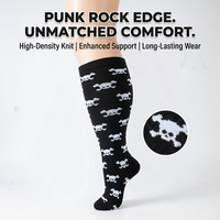 Chaussettes de compression sportives respirantes en gros pour la course, le fitness, l'avion, le soulagement de l'œdème, soutien du genou, hauteur genou