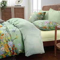 Parure de lit en coton égyptien 100% Cloudland, housse de couette en coton respirant, ensemble de literie de luxe en pur coton, 3 pièces