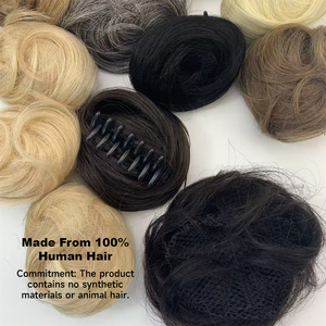 Chignon désordonné en <span class=keywords><strong>cheveux</strong></span> naturels avec pince à griffes, bouclé et volumineux, pour femme, qui apporte du volume et de l'<span class=keywords><strong>épaisse</strong></span>ur, et recouvre les pointes fines - Product Image 2