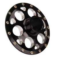 Centre de volant de course cannelé en aluminium anodisé noir personnalisé OEM Usinage CNC Pièces de course en acier inoxydable
