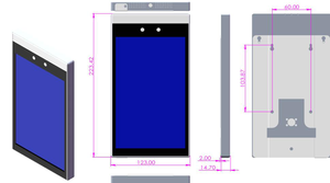 8 ''Màn hình cảm ứng ai nhận dạng khuôn mặt thiết bị đầu cuối thời gian thực kiểm soát truy cập cho thông minh bán hàng tự động/văn phòng/thông minh xây dựng an ninh - Product Image 3