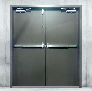 Puertas de oscilación dobles de acero modernas personalizables 45/60/90/120 min Salida DE EMERGENCIA resistente al fuego para baño con aislamiento interno - Product Image 2