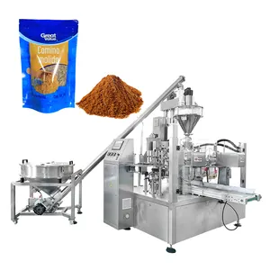 Automatische Schnecken pulver füll maschine Gewürz Masala Hühner pulver Doypack Beutel Pulver füll maschine