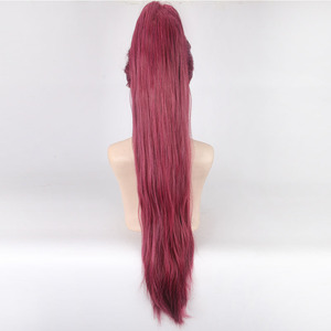 Pelucas sintéticas resistentes al calor Ainizi de 85 cm de largo, color rojo púrpura, pelucas de cosplay de Sakura Kyouko del anime japonés Madoka <span class=keywords><strong>Magica</strong></span> - Product Image 6
