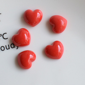 Venta caliente acrílico forma de corazón 1,1*1,3 cm Bubblegum Color corazón espaciador suelto cuentas para DIY collares hechos a mano Accesorios - Product Image 2