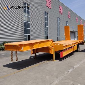 60 tonnes 100 tonnes col de cygne bas plateau semi-<span class=keywords><strong>remorque</strong></span> camion fer matériel conteneur châssis chargeur Lowbed semi-<span class=keywords><strong>remorque</strong></span> - Product Image 1