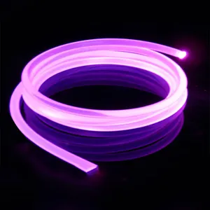 5mm 100Meter Roll Outline Light Waterproof Flexible Plastic Side Emitting Glow Fiber Optic