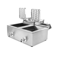 Friteuse commerciale à double cuve pour frites, en promotion