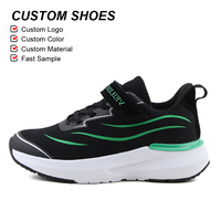 OLICOM Taille 28-35 Chaussures de sport décontractées pour enfants Grisl Chaussures de course légères à semelle souple pour garçons Design respirant en maille pour l'été