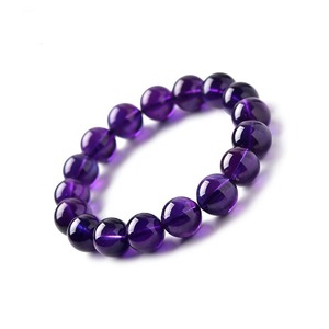Brasilien Amethyst Armband Klasse A Natürlicher Amethyst 10mm hand gefertigtes Perlen Edelstein Armband Unisex Armband - Product Image 5
